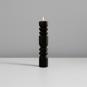 AFRICAN WOODEN CANDLE HOLDER 6