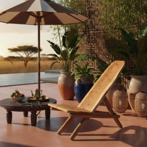 Handcarved Vintage Beach Chair